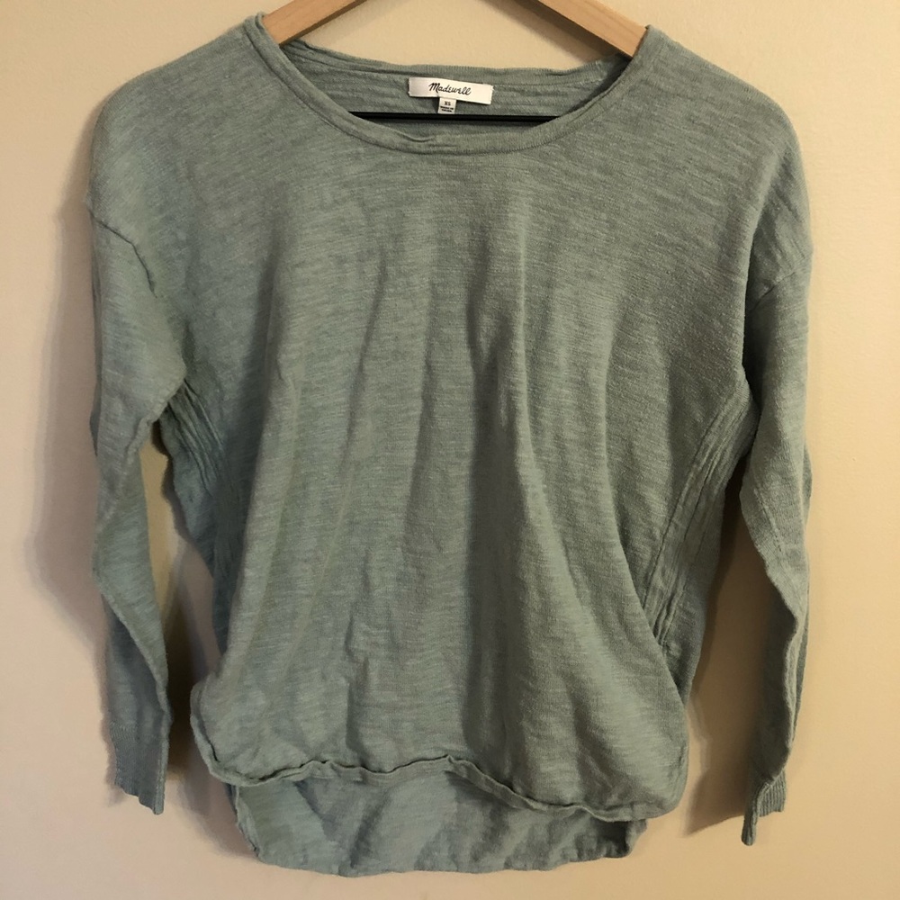 Madewell Blue Pullover High Low Sweater XS